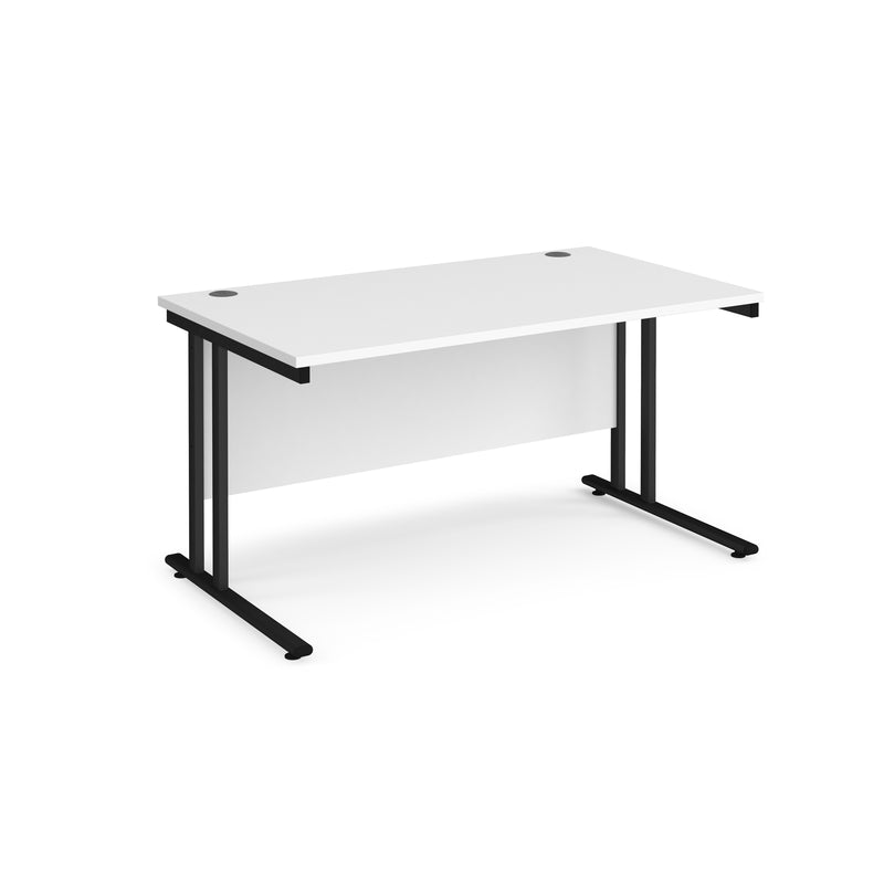 Maestro 25 straight desk 800mm deep - White