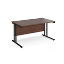 Maestro 25 straight desk 800mm deep - Walnut