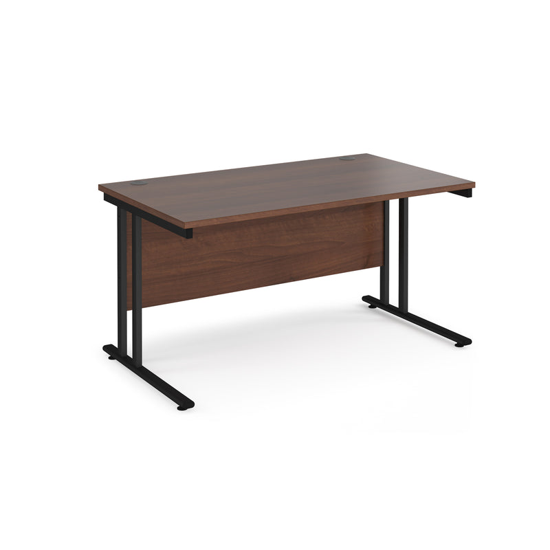 Maestro 25 straight desk 800mm deep - Walnut