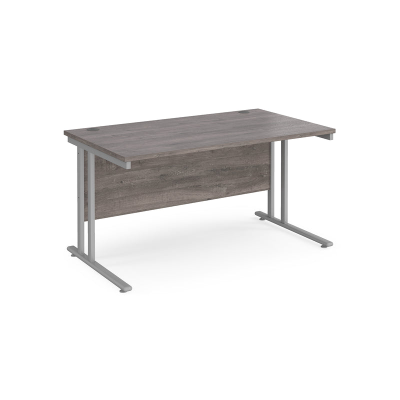 Maestro 25 straight desk 800mm deep - Grey Oak