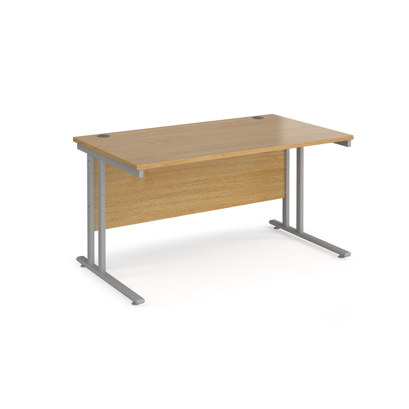 Maestro 25 straight desk 800mm deep - Oak