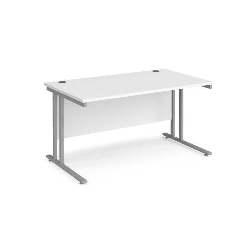 Maestro 25 straight desk 800mm deep - White