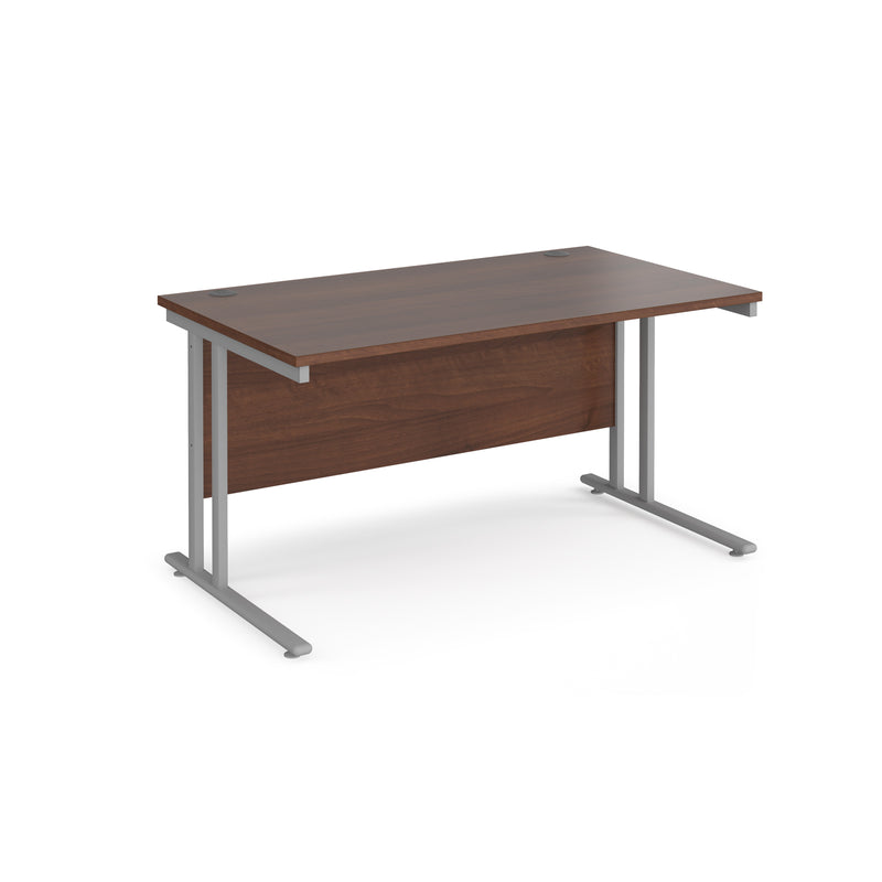 Maestro 25 straight desk 800mm deep - Walnut