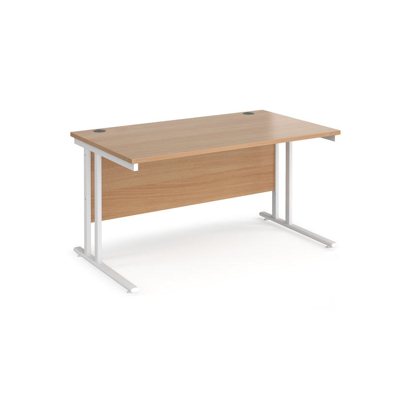 Maestro 25 straight desk 800mm deep - Beech