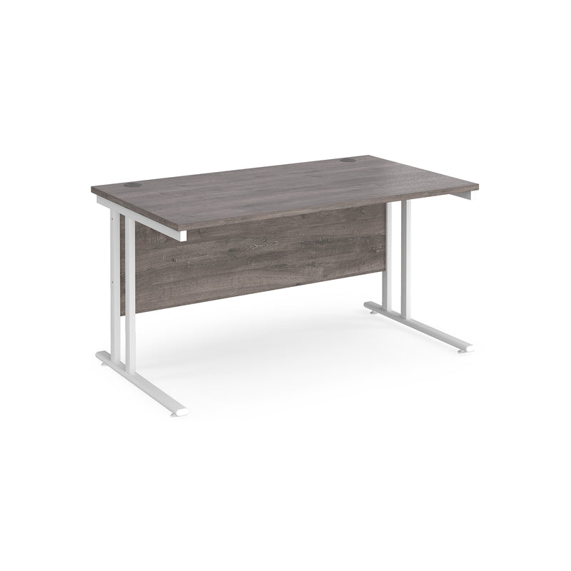 Maestro 25 straight desk 800mm deep - Grey Oak