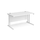 Maestro 25 straight desk 800mm deep - White