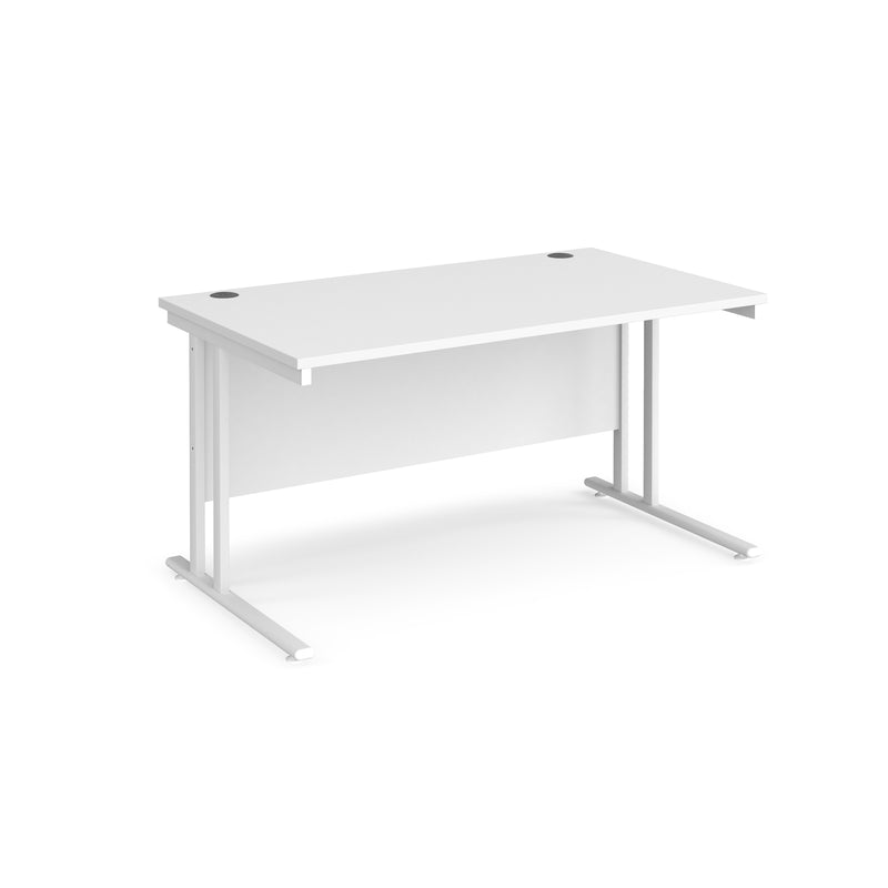 Maestro 25 straight desk 800mm deep - White