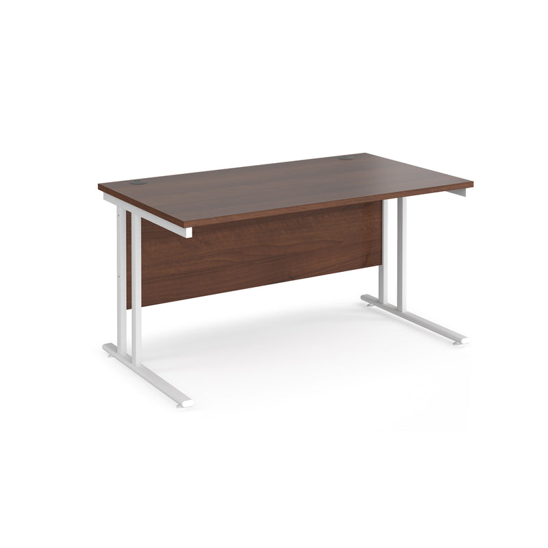 Maestro 25 straight desk 800mm deep - Walnut