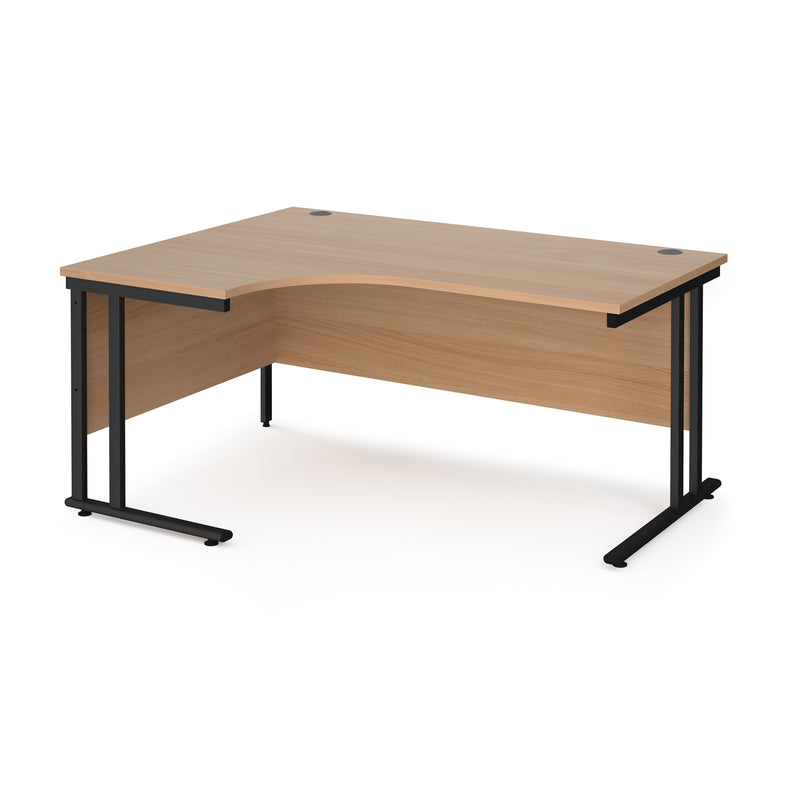 Maestro 25 left hand ergonomic desk - Beech