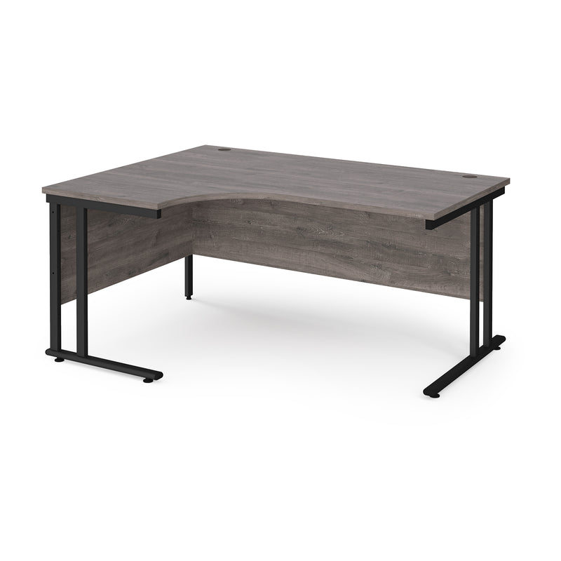 Maestro 25 left hand ergonomic desk - Grey Oak