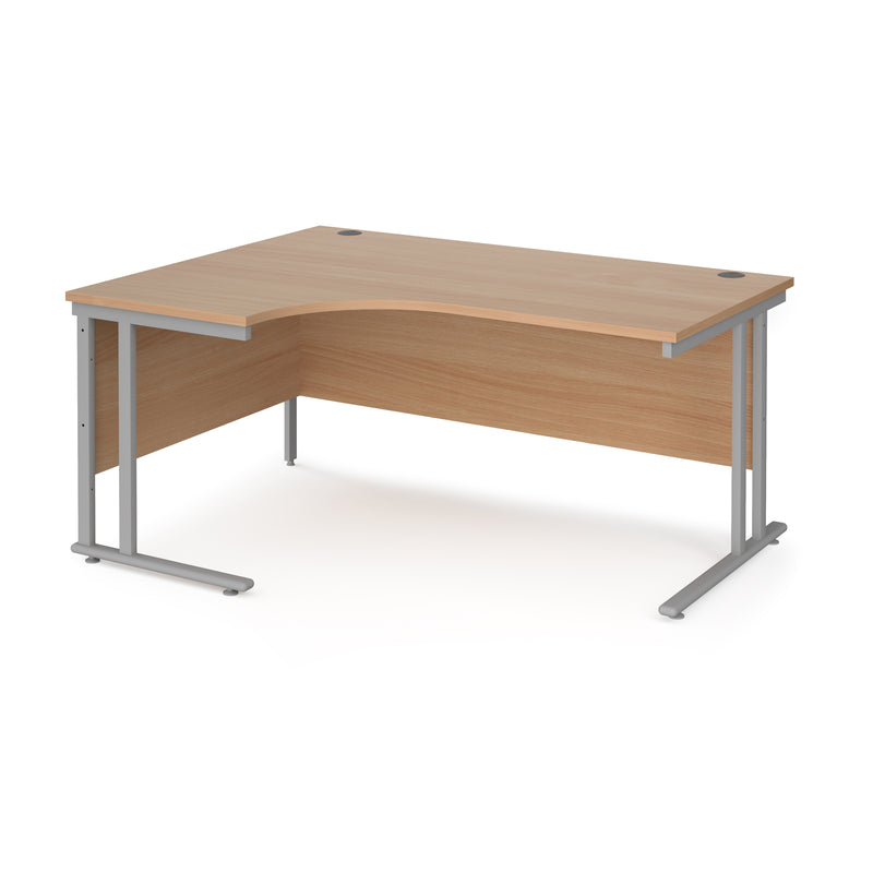 Maestro 25 left hand ergonomic desk - Beech