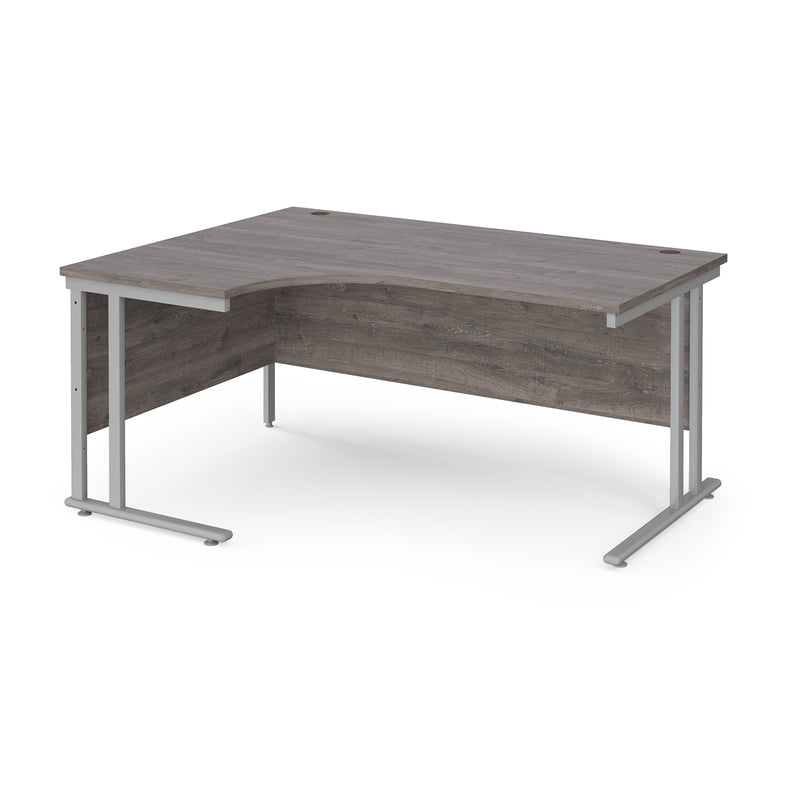 Maestro 25 left hand ergonomic desk - Grey Oak