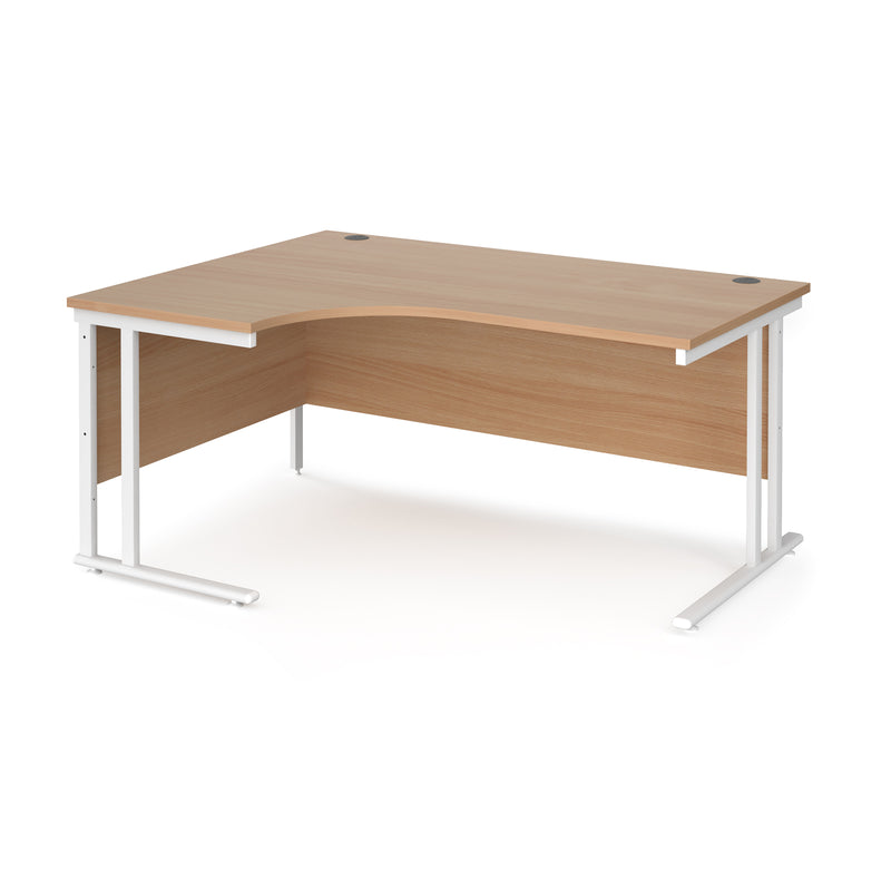 Maestro 25 left hand ergonomic desk - Beech