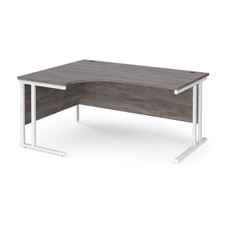 Maestro 25 left hand ergonomic desk - Grey Oak