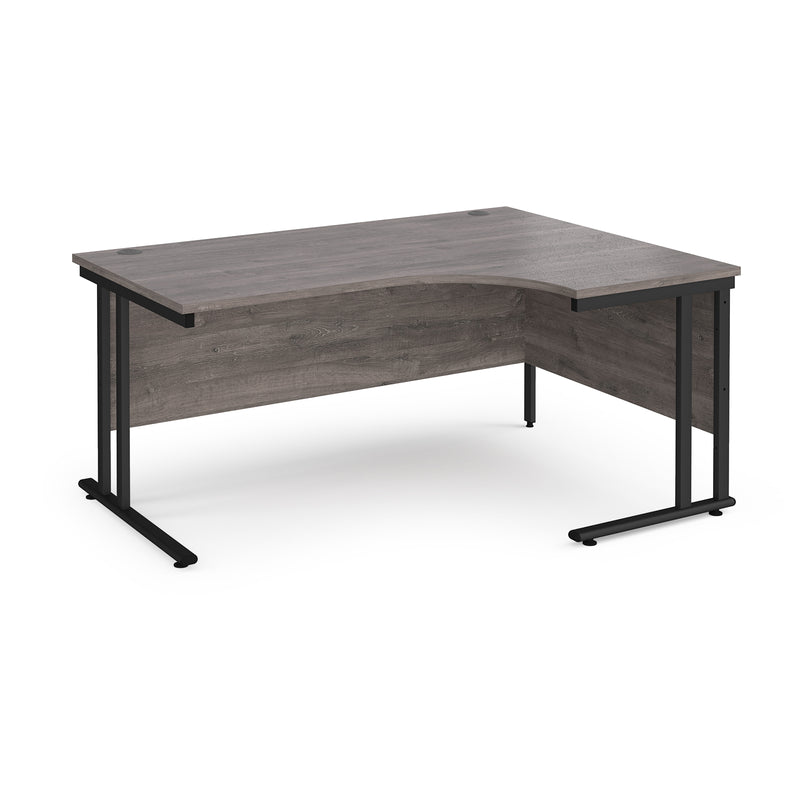 Maestro 25 right hand ergonomic desk - Grey Oak