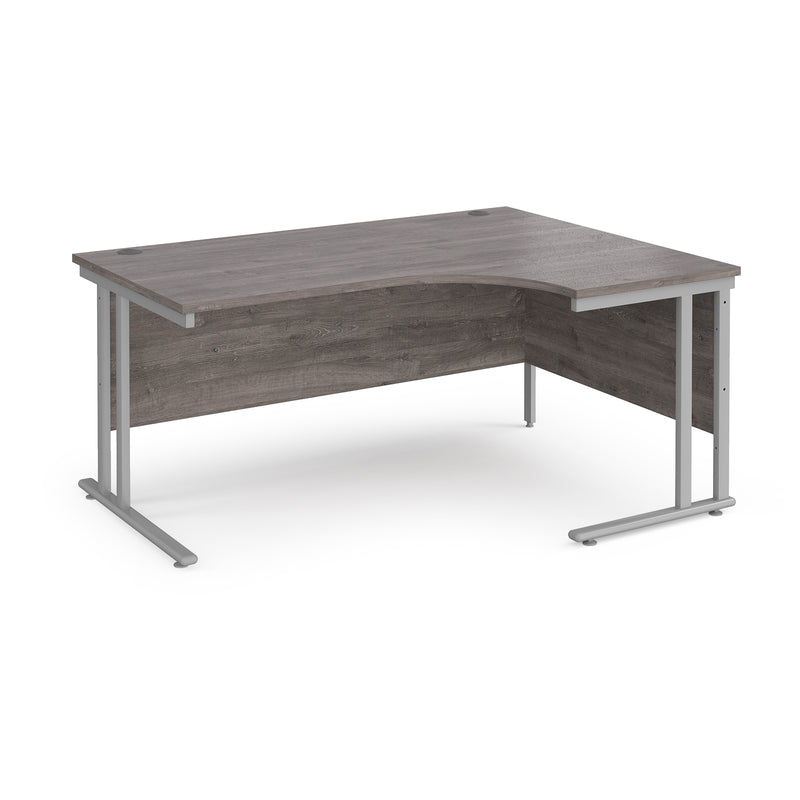 Maestro 25 right hand ergonomic desk - Grey Oak