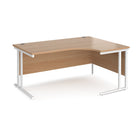Maestro 25 right hand ergonomic desk - Beech