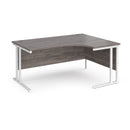 Maestro 25 right hand ergonomic desk - Grey Oak