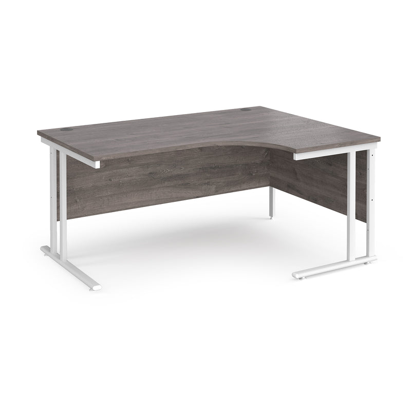 Maestro 25 right hand ergonomic desk - Grey Oak