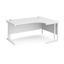 Maestro 25 right hand ergonomic desk - White