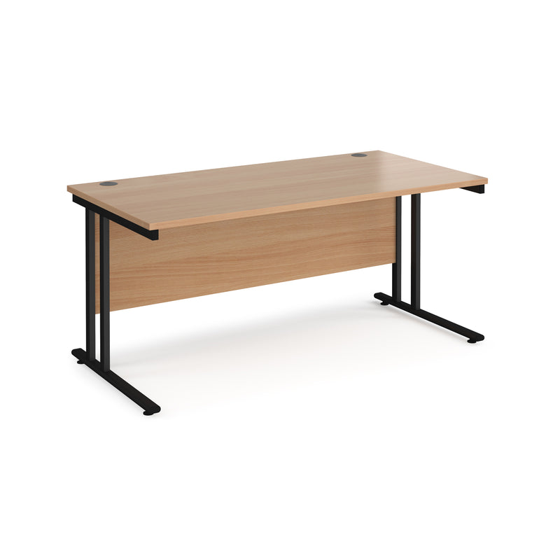 Maestro 25 straight desk 800mm deep - Beech