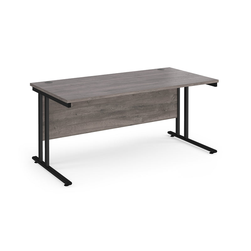 Maestro 25 straight desk 800mm deep - Grey Oak