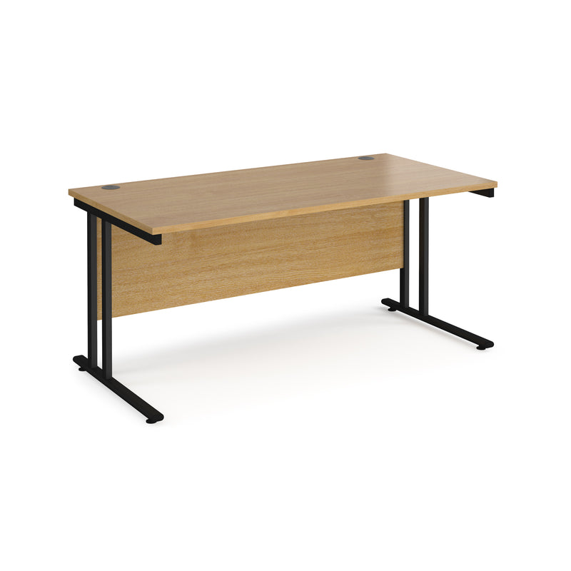 Maestro 25 straight desk 800mm deep - Oak