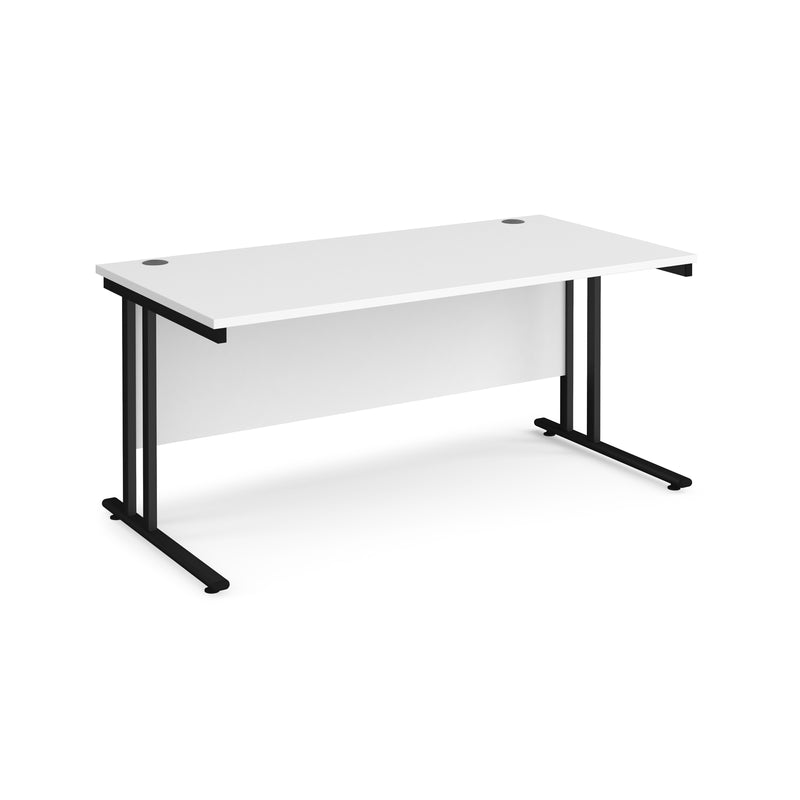 Maestro 25 straight desk 800mm deep - White