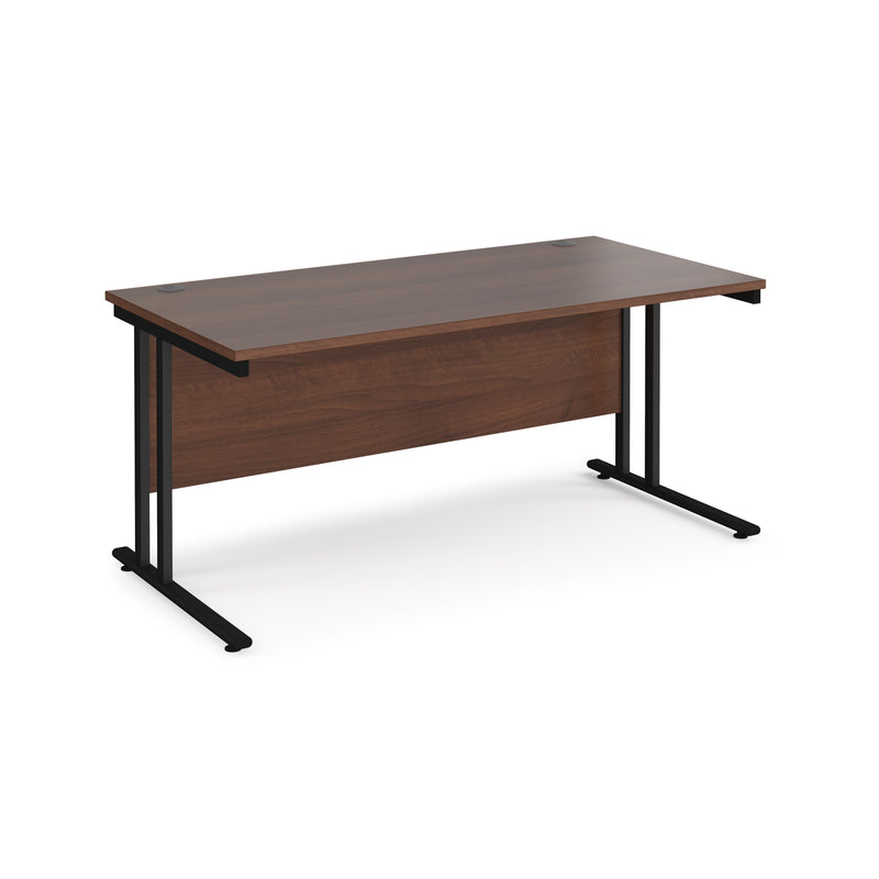 Maestro 25 straight desk 800mm deep - Walnut