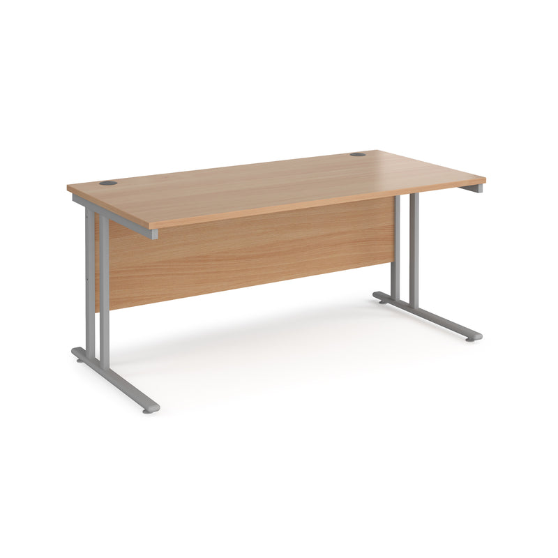 Maestro 25 straight desk 800mm deep - Beech