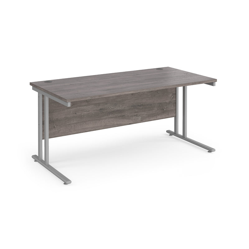 Maestro 25 straight desk 800mm deep - Grey Oak