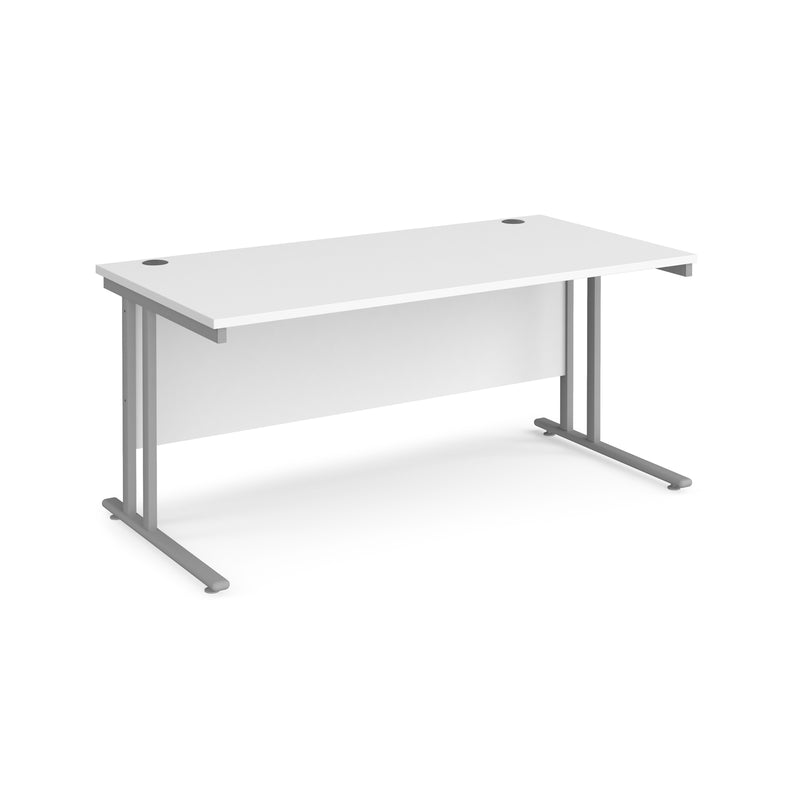 Maestro 25 straight desk 800mm deep - White