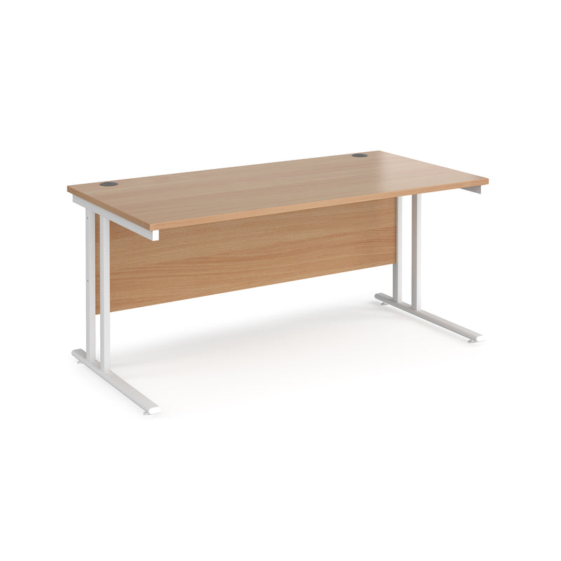 Maestro 25 straight desk 800mm deep - Beech