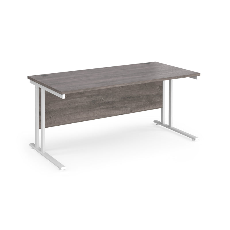 Maestro 25 straight desk 800mm deep - Grey Oak