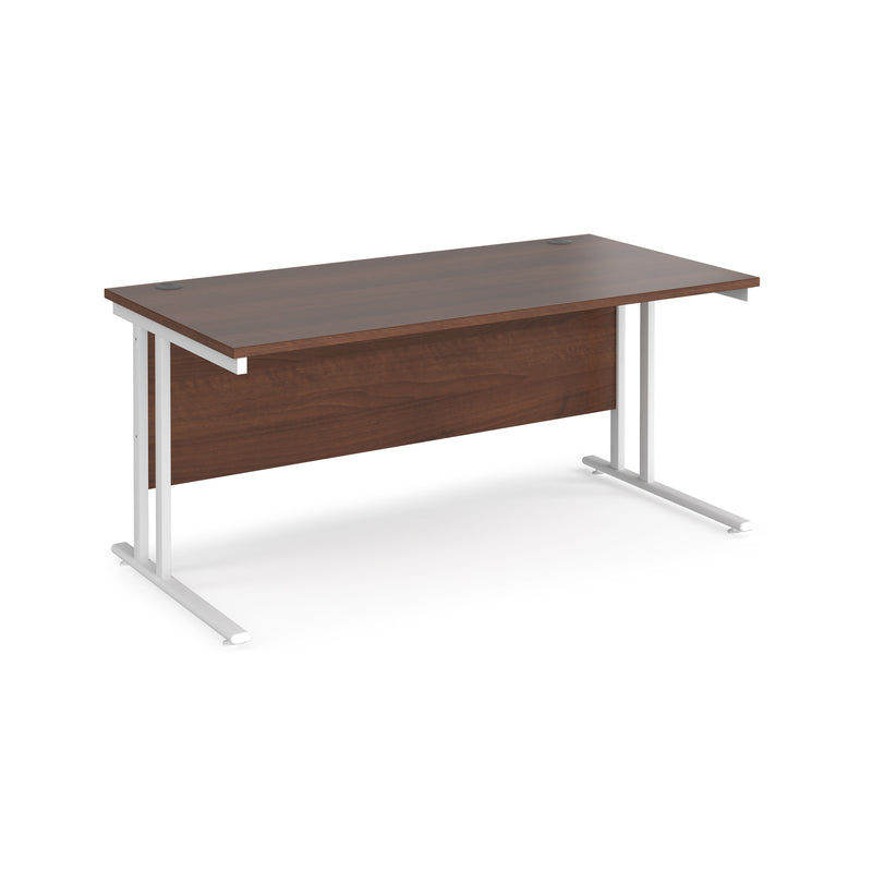 Maestro 25 straight desk 800mm deep - Walnut