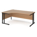 Maestro 25 left hand ergonomic desk - Beech