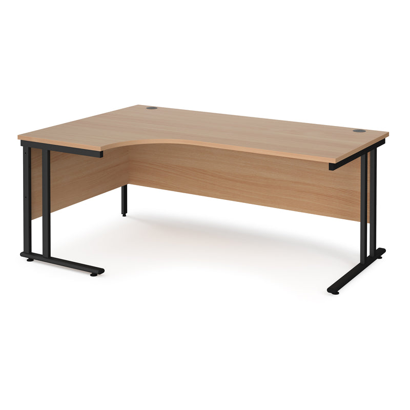 Maestro 25 left hand ergonomic desk - Beech