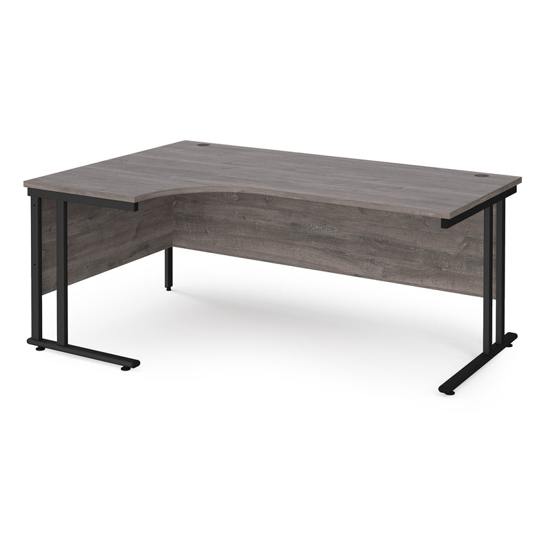 Maestro 25 left hand ergonomic desk - Grey Oak