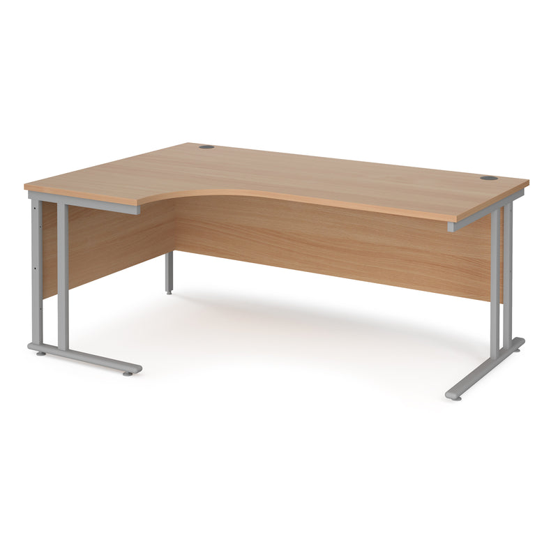 Maestro 25 left hand ergonomic desk - Beech