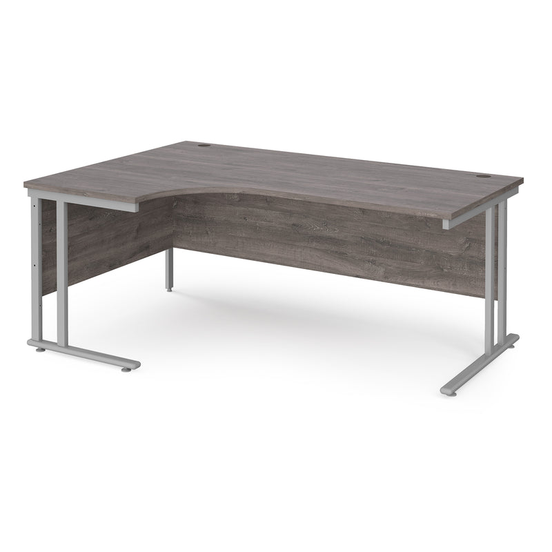 Maestro 25 left hand ergonomic desk - Grey Oak