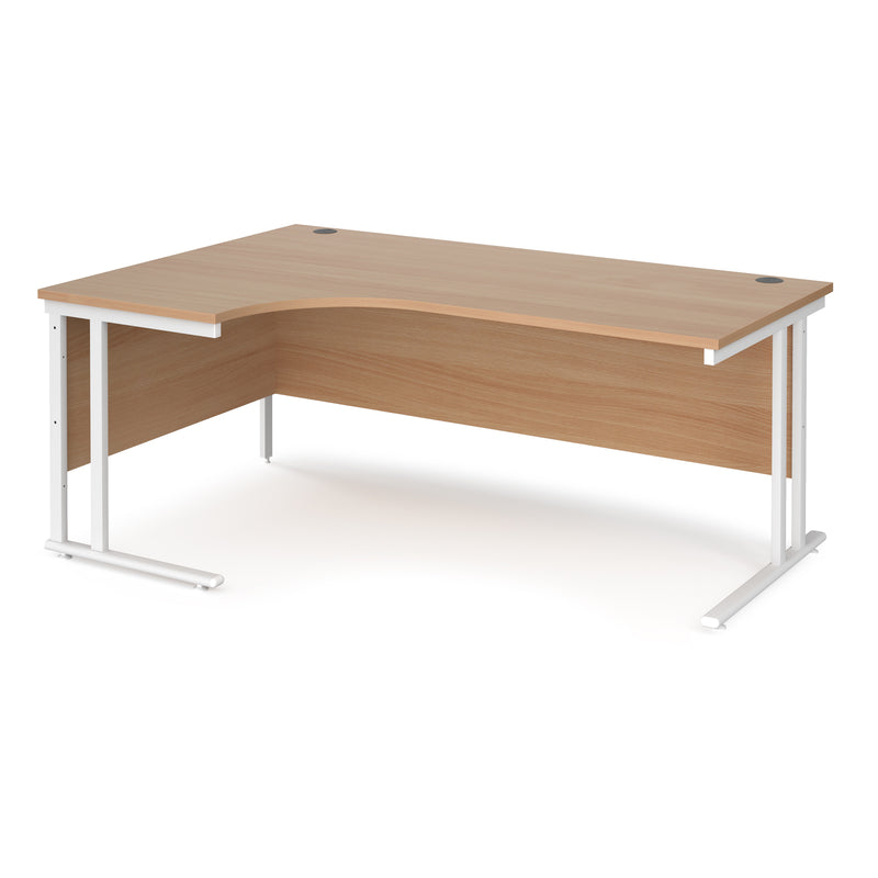 Maestro 25 left hand ergonomic desk - Beech