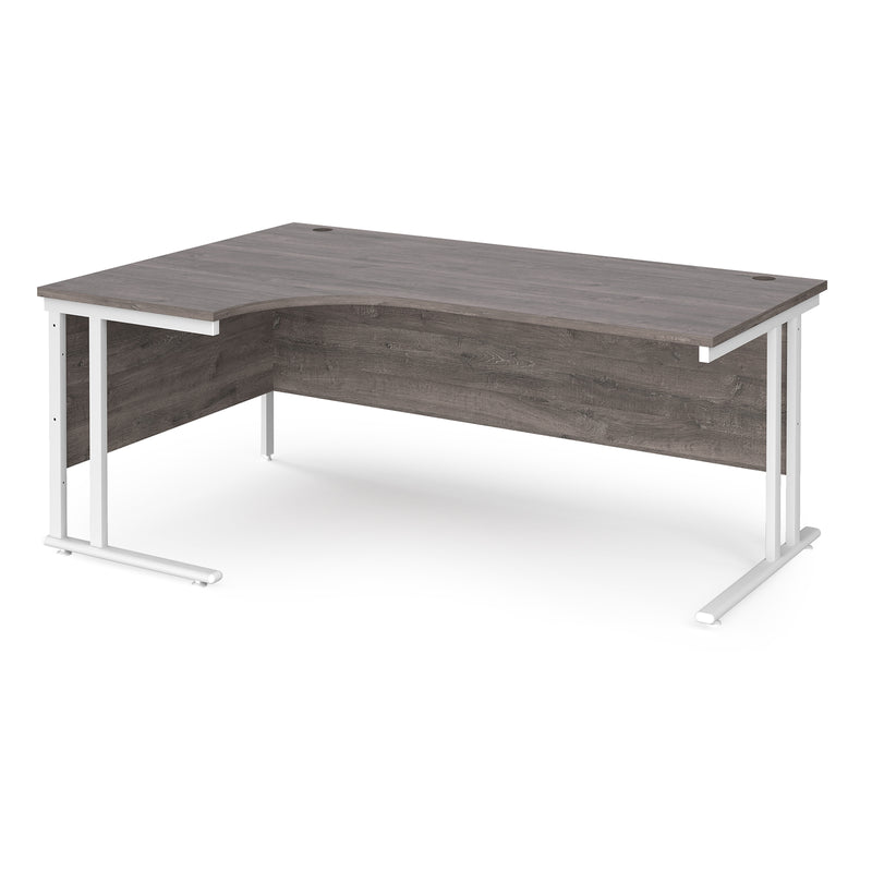 Maestro 25 left hand ergonomic desk - Grey Oak