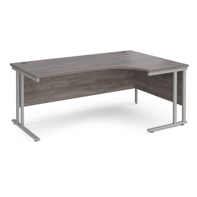 Maestro 25 right hand ergonomic desk - Grey Oak