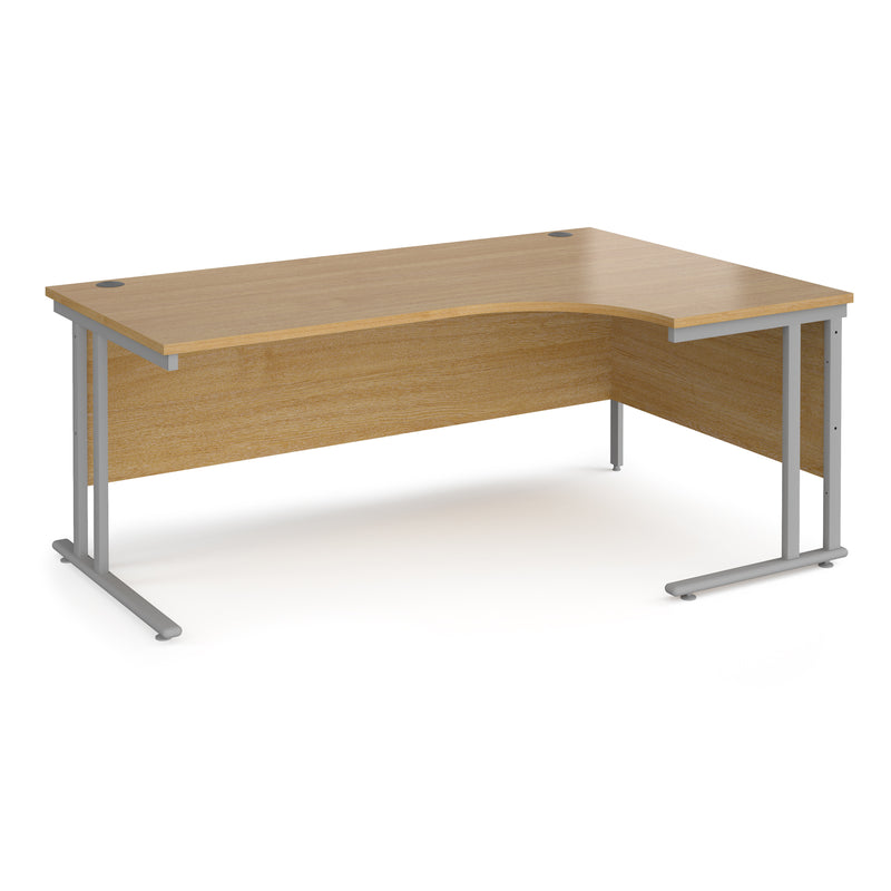 Maestro 25 right hand ergonomic desk - Oak