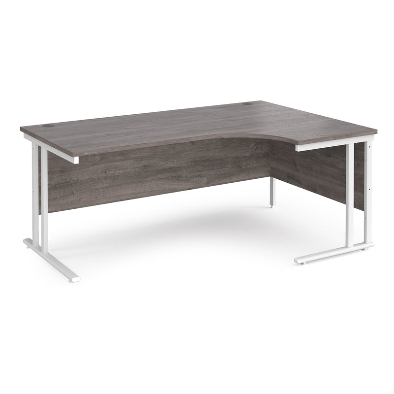 Maestro 25 right hand ergonomic desk - Grey Oak