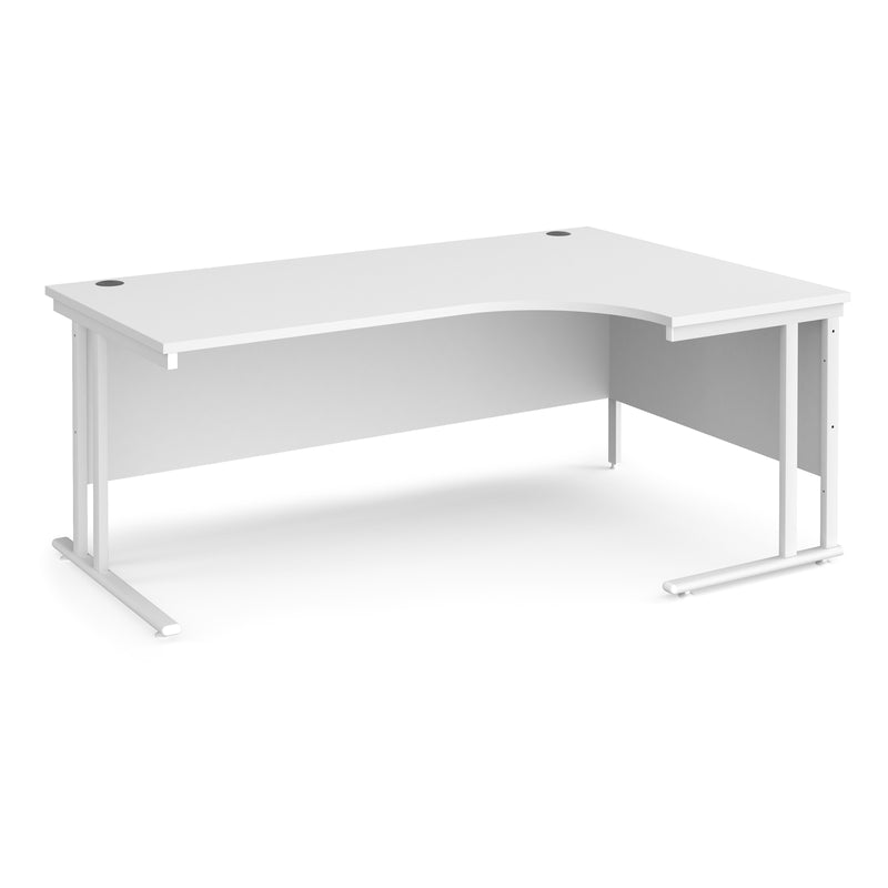 Maestro 25 right hand ergonomic desk - White