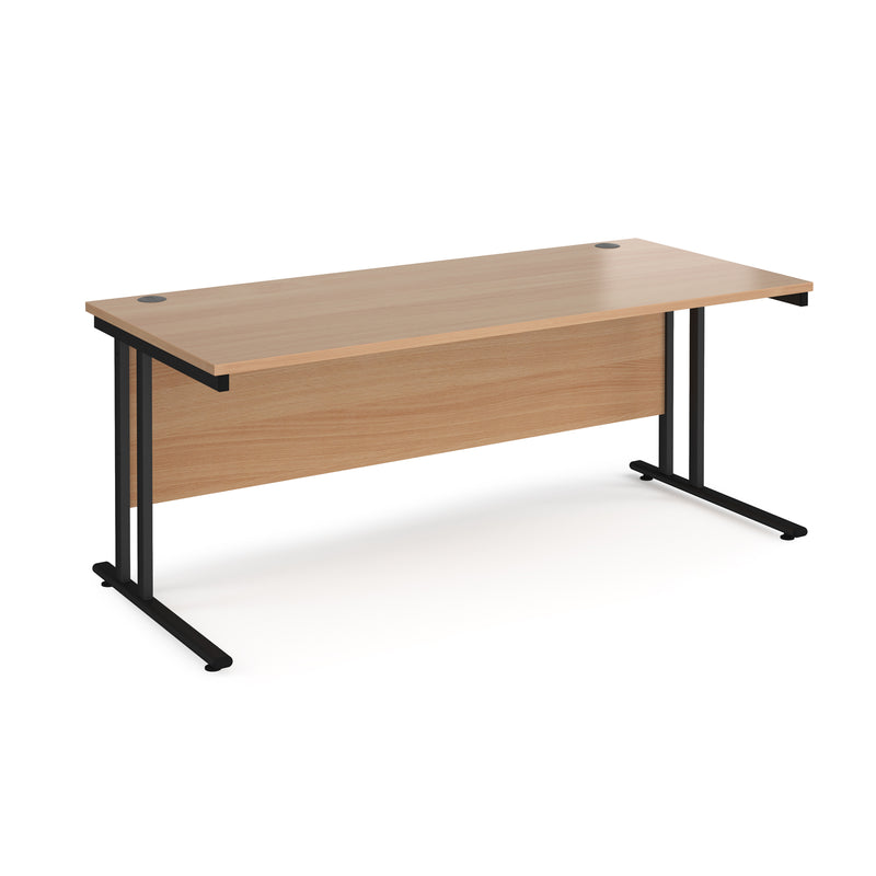 Maestro 25 straight desk 800mm deep - Beech