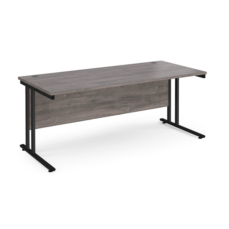 Maestro 25 straight desk 800mm deep - Grey Oak