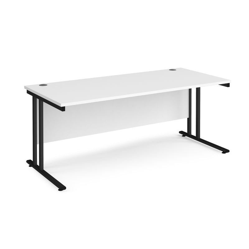 Maestro 25 straight desk 800mm deep - White