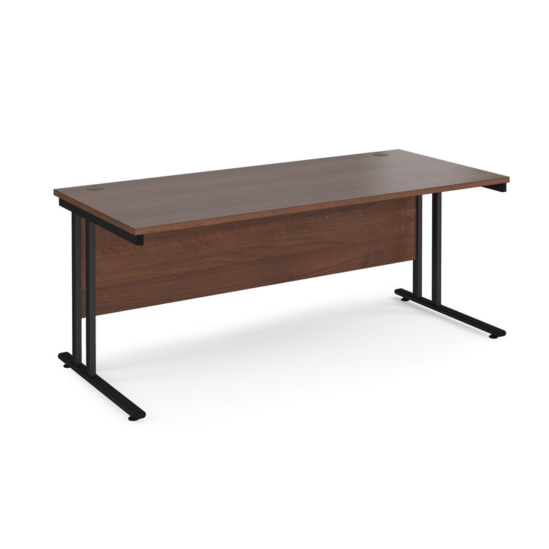 Maestro 25 straight desk 800mm deep - Walnut